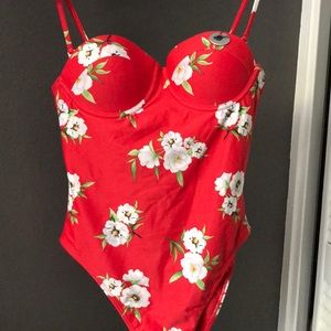 Forever 21 floral one piece swimsuit